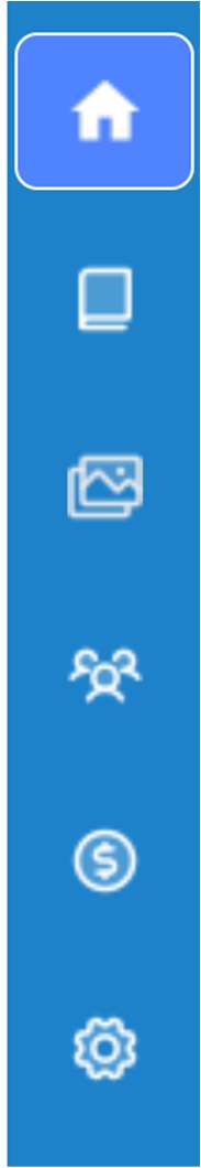 The Navigation Bar is located at the left of each page after you login, and provides access to all the pages in the software.