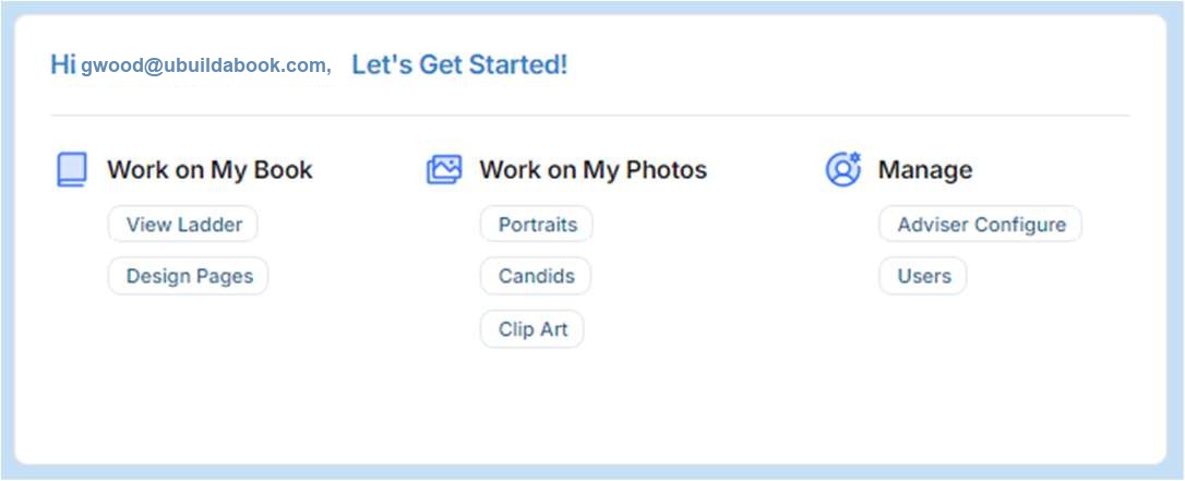 The Let’s Get Started navigation box.