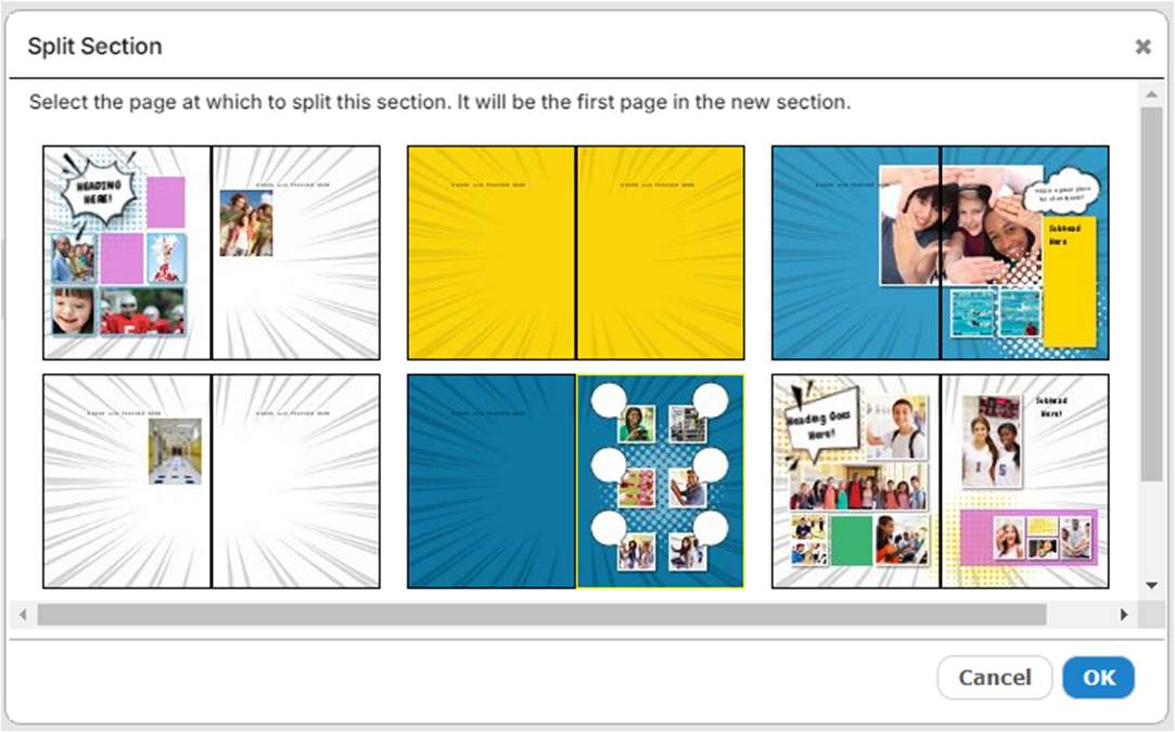 The section will be updated with the new page order.
