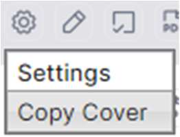 The Copy Cover option in the Cover Settings dialog.