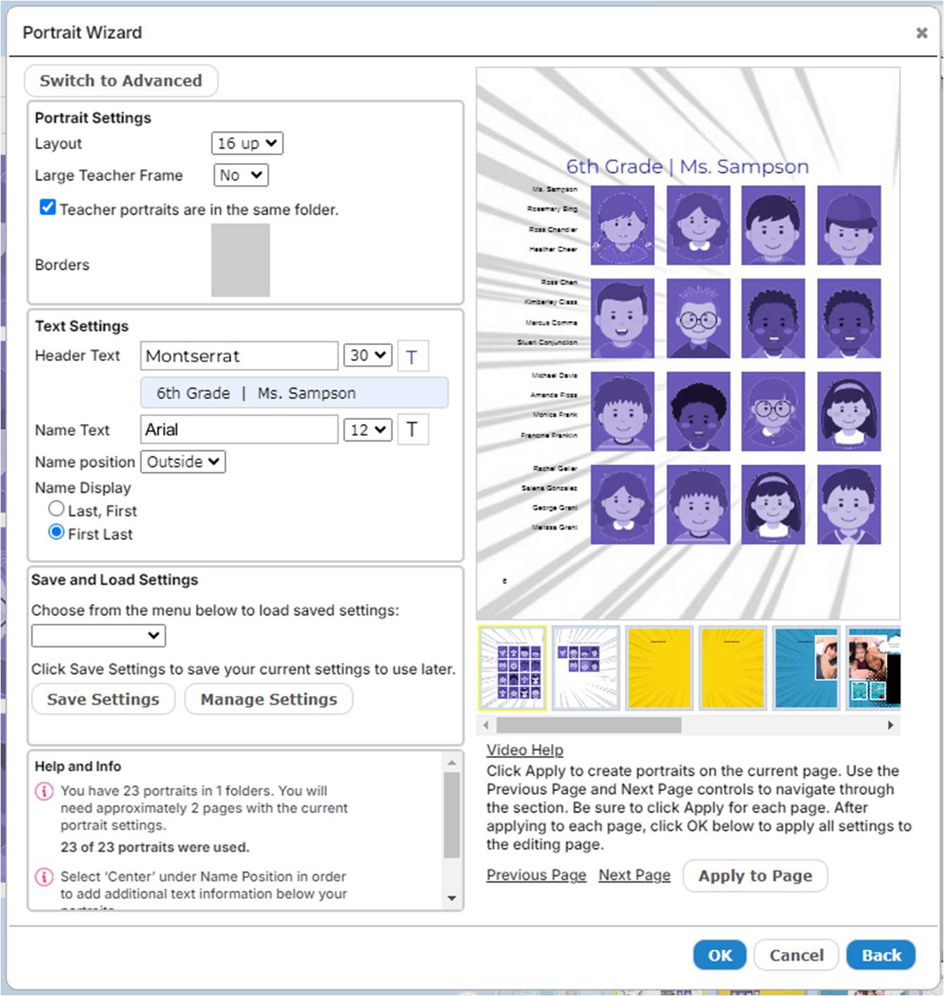 The Portrait Wizard opens in Basic mode.