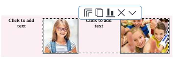The Multi-select Toolbar with multiple image boxes selected.